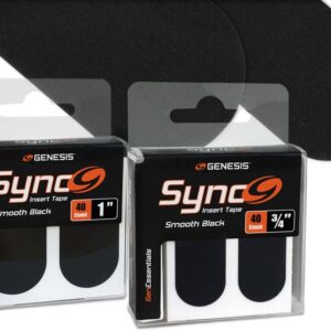 Genesis Sync Insert Tape - Black (Smooth) - 40 Count Package - 3/4" or 1"